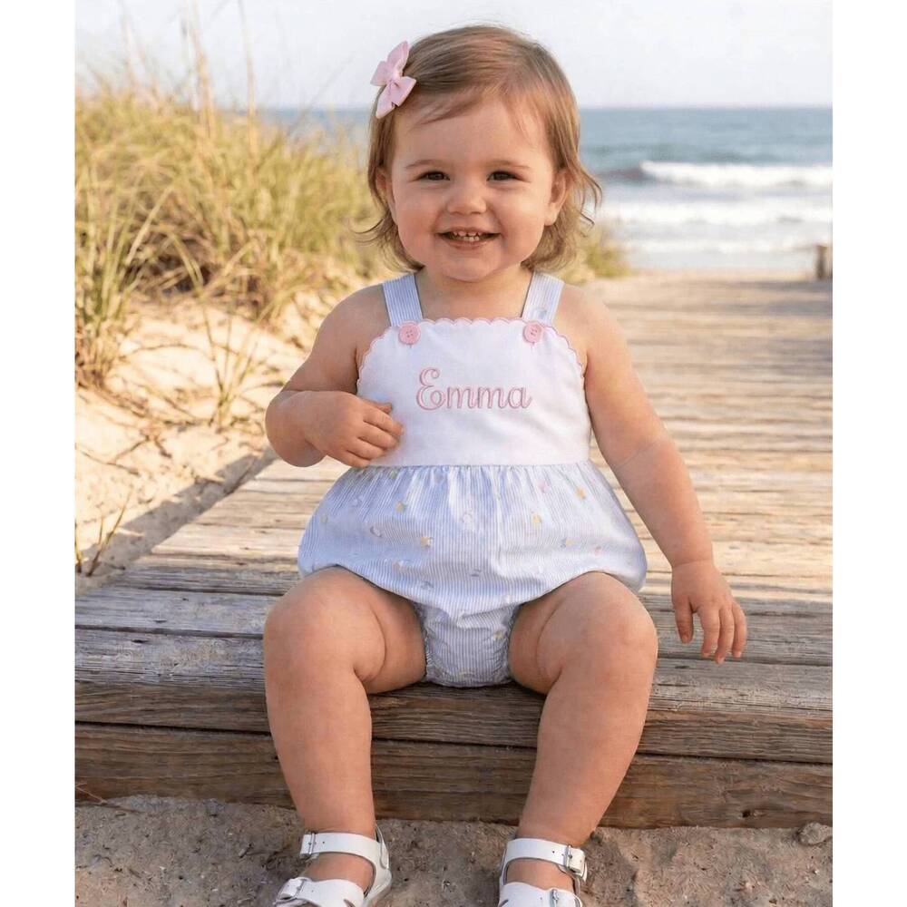 NEW LULLABY SET lynn bubble playsuit in beach bounce